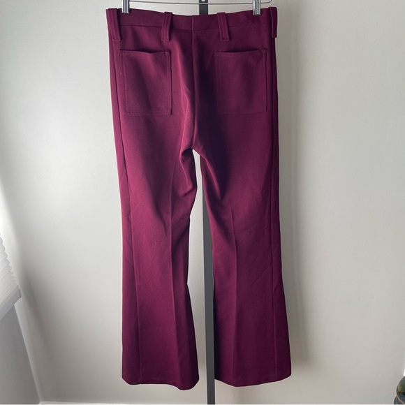 70s Vintage London Look Bell Bottom Flare Trouser Pant Made in Canada Slim Thigh - Picture 3 of 9